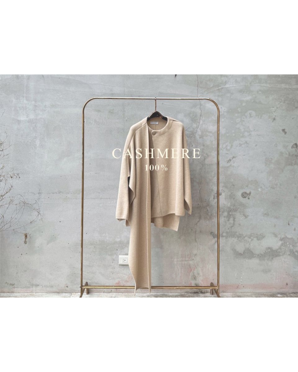 100% cashmere 貴氣斗篷外套